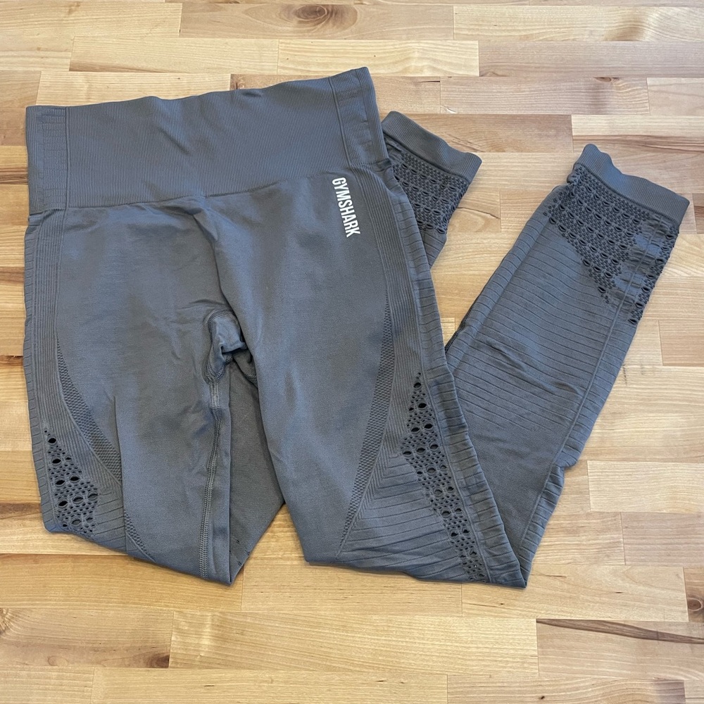 Gray gym shark leggings. Size S.